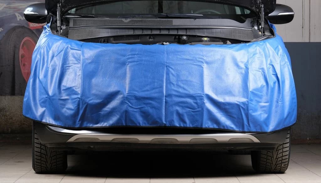 Накидка защитная Крыло-Бампер-Крыло на кроссовер, синяя