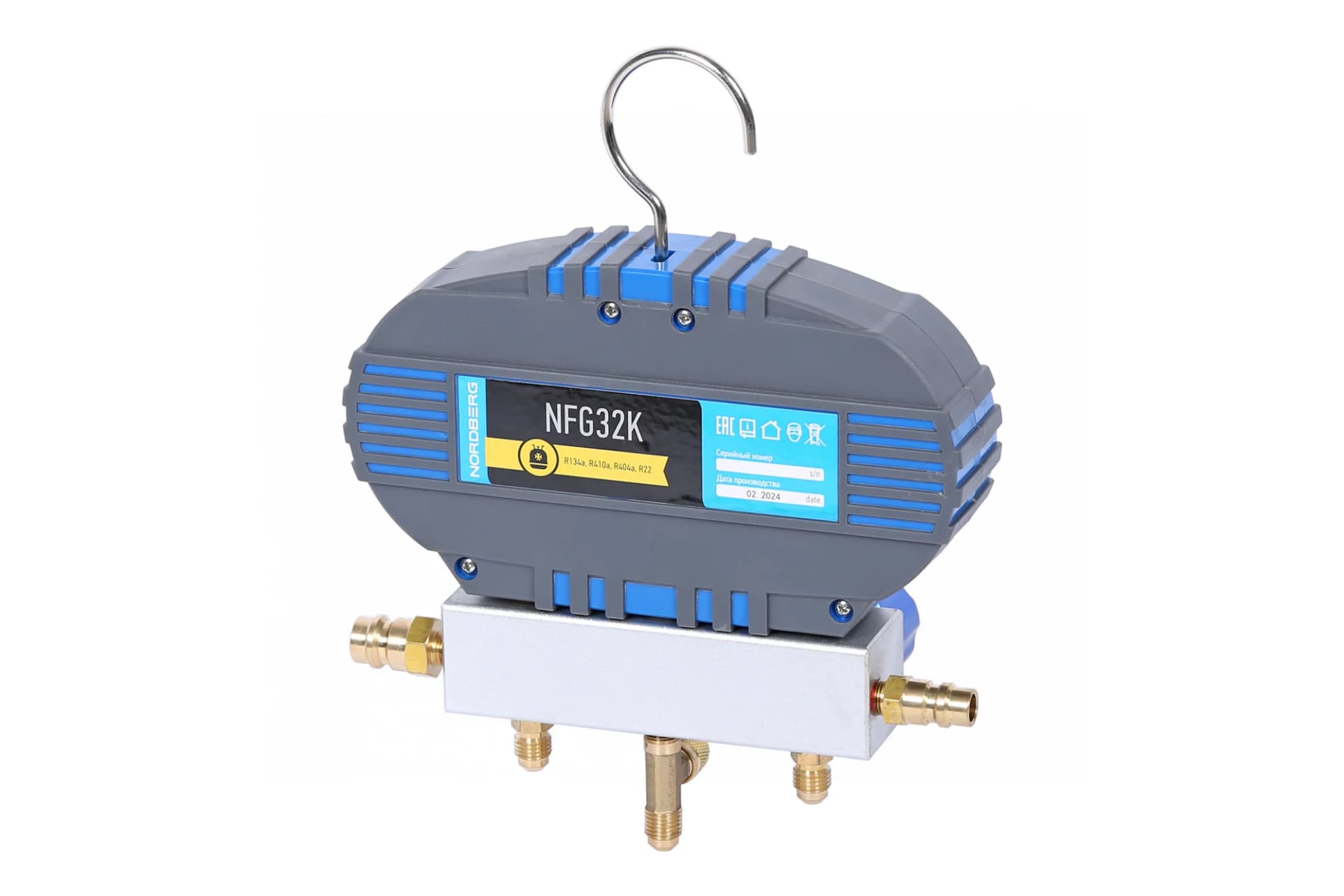 Коллектор манометрический Nordberg NFG32K — с шлангами / муфтами / R410a / кейс