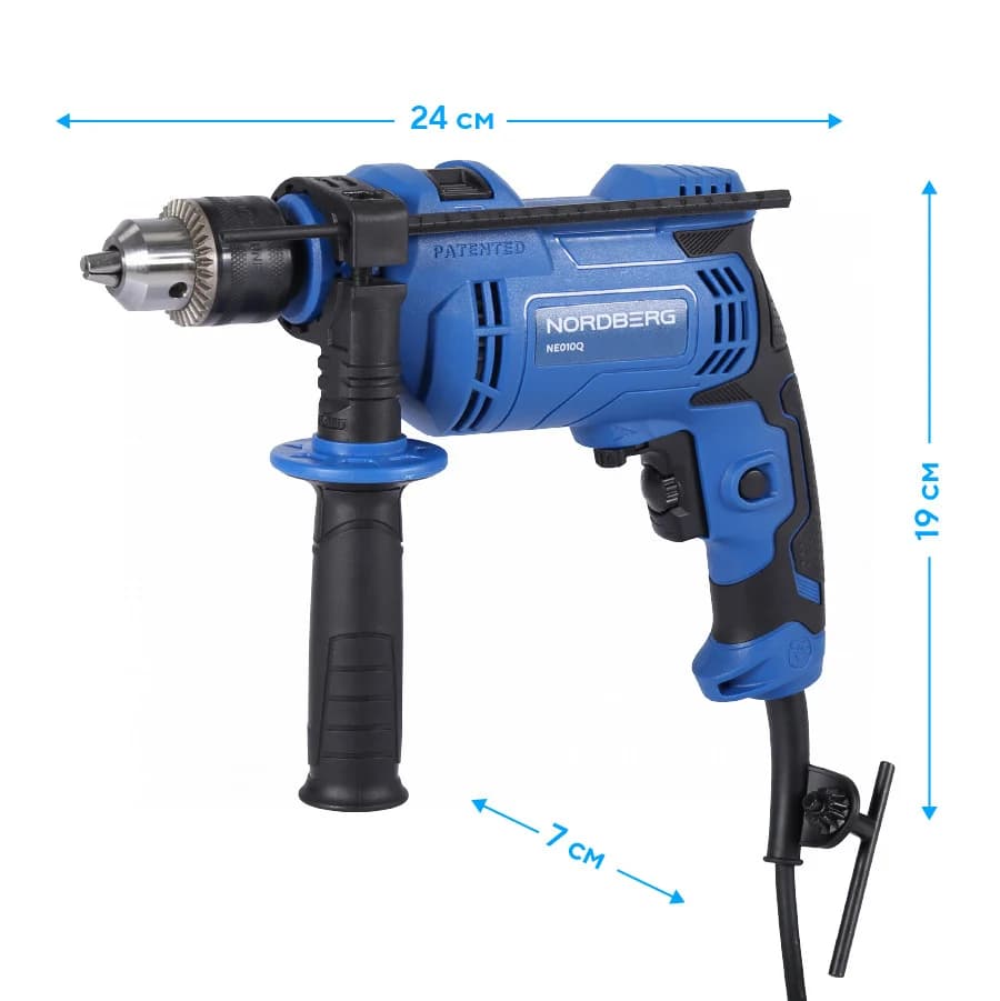 Дрель ударная NORDBERG NE010Q — 850 Вт, патрон 13 мм