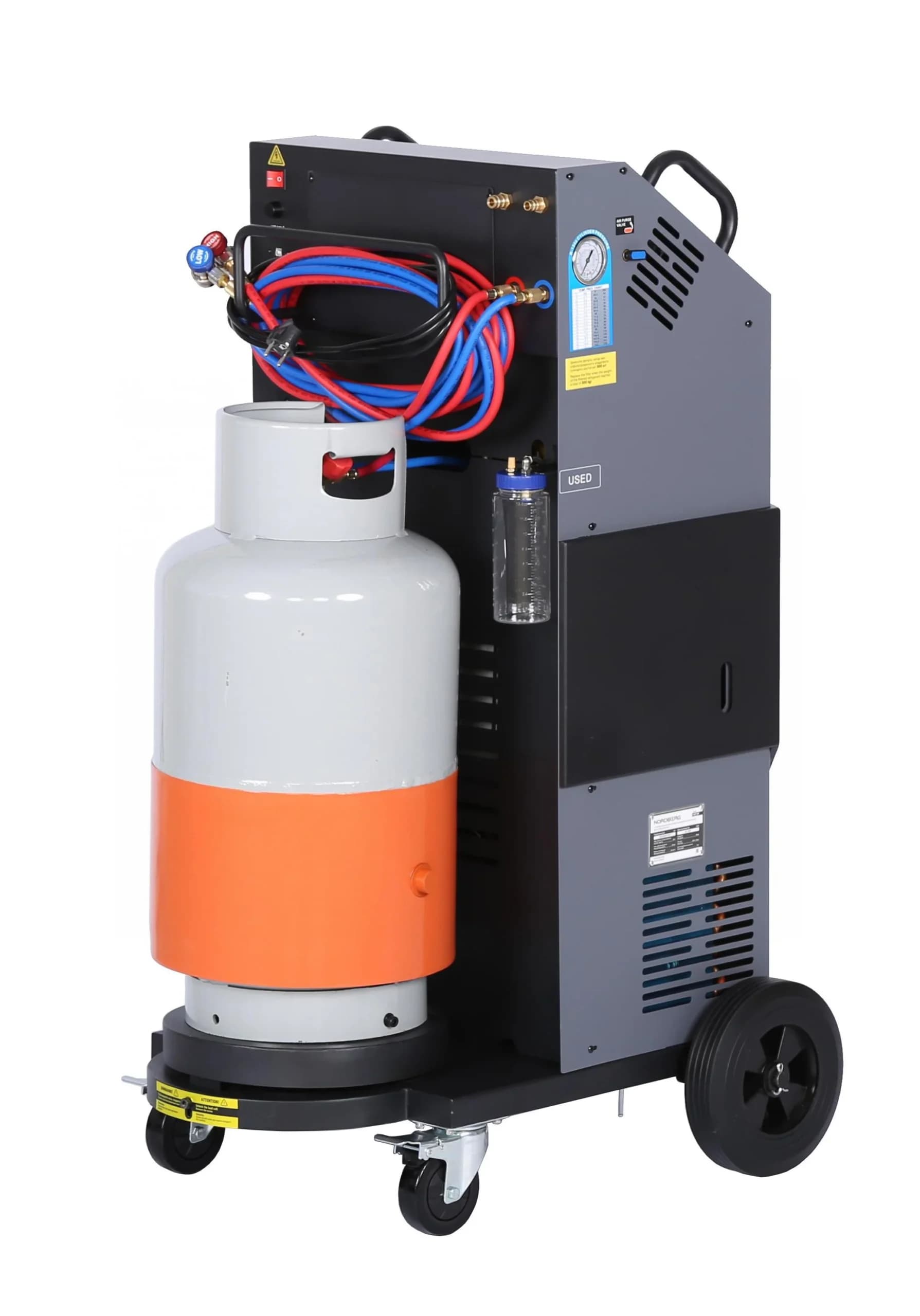 Установка автомат для заправки кондиционеров автобусов с ручным впрыском масла