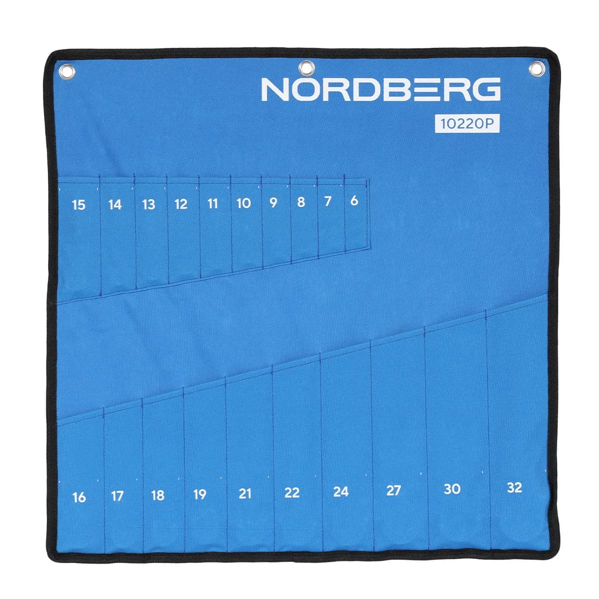 Набор комбинированных ключей NORDBERG 10220P — 20 ключей 6–32 мм в тканевом чехле