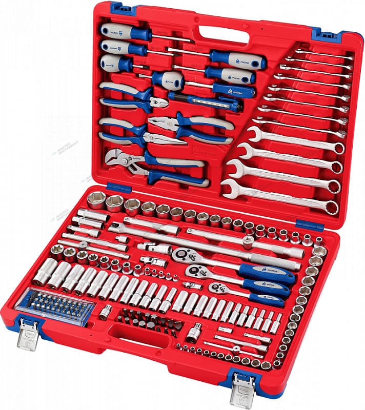 Набор инструментов 174 предмета в открытом кейсе ABS