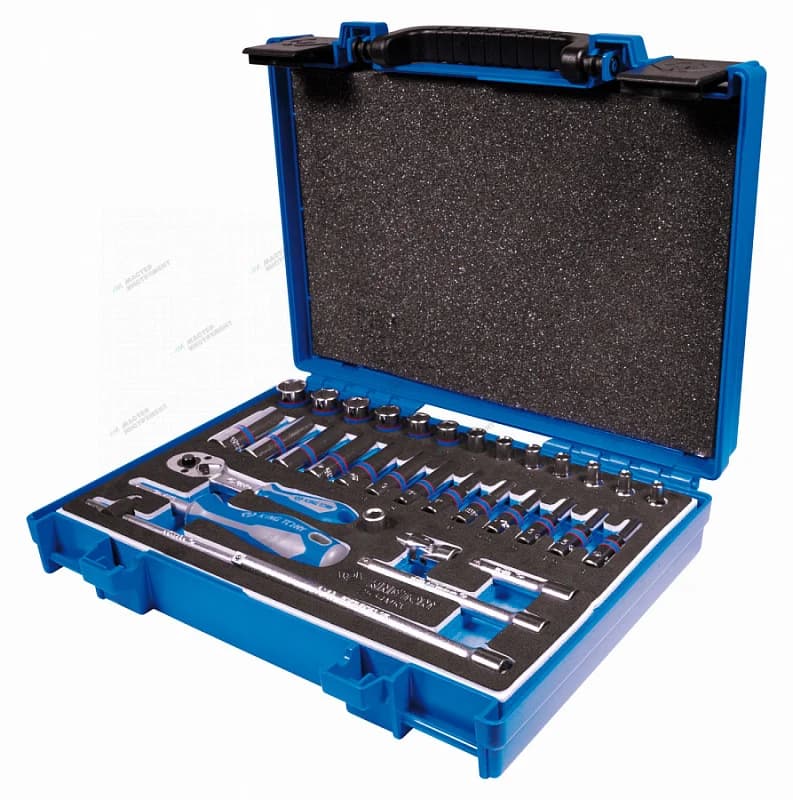 Набор торцевых головок 1/4" 34 предмета в кейсе