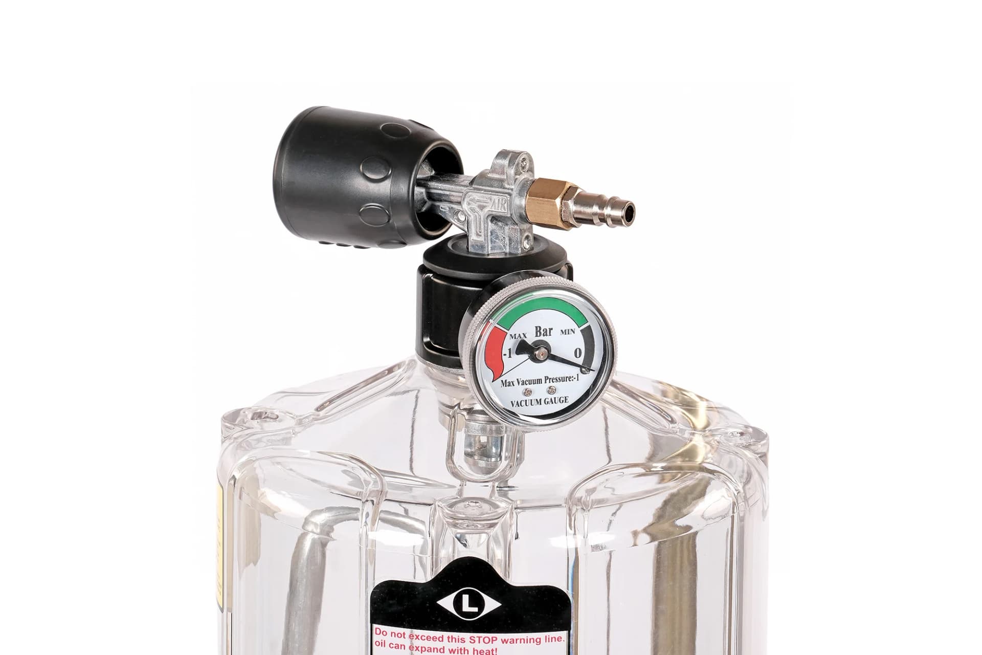 Установка для сбора масла Nordberg 2379B — пневматическая, 65 л, синяя, с осмотровой колбой