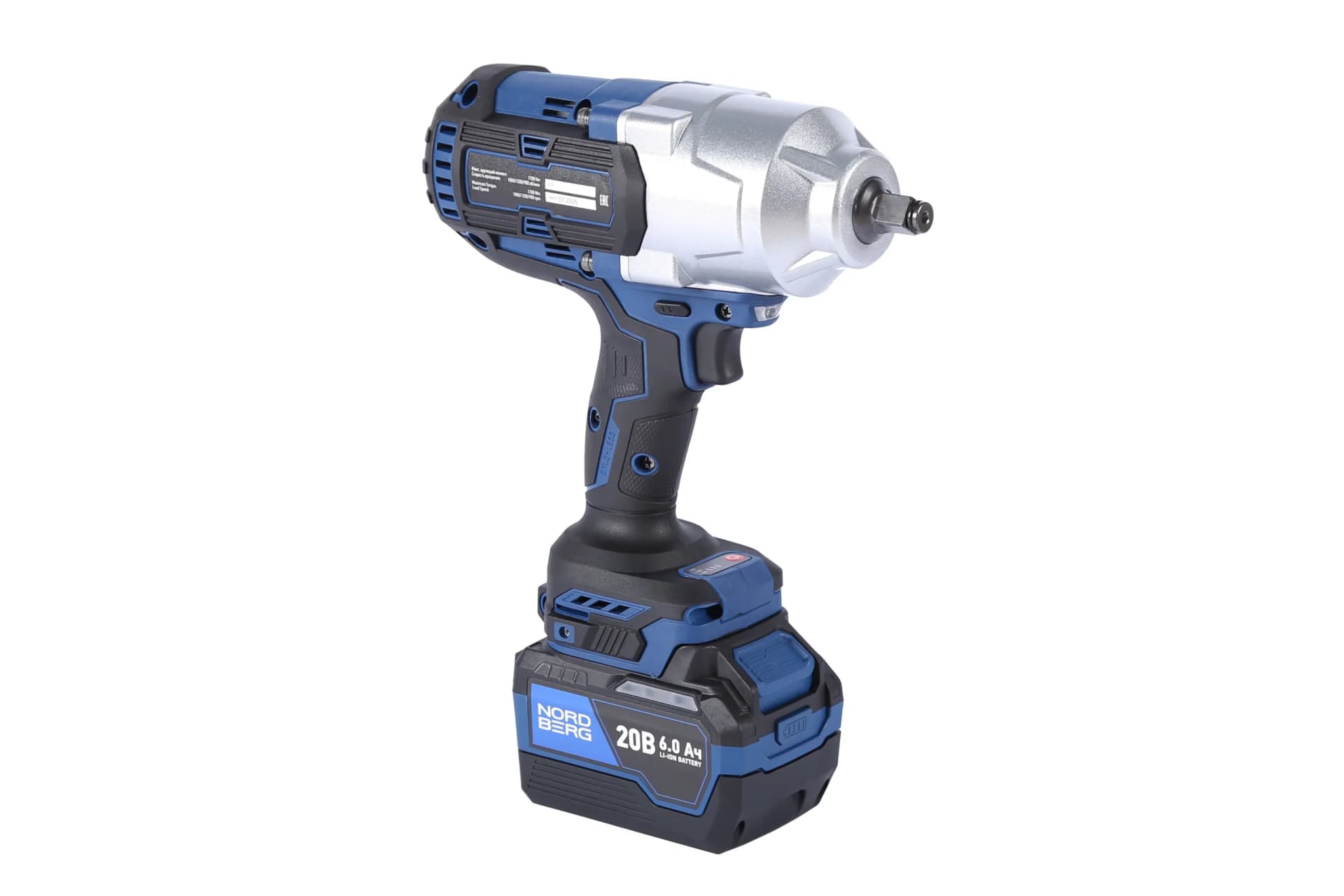 Гайковерт аккумуляторный NORDBERG NE812K — 1/2″, 1700 Нм, 6 Ач