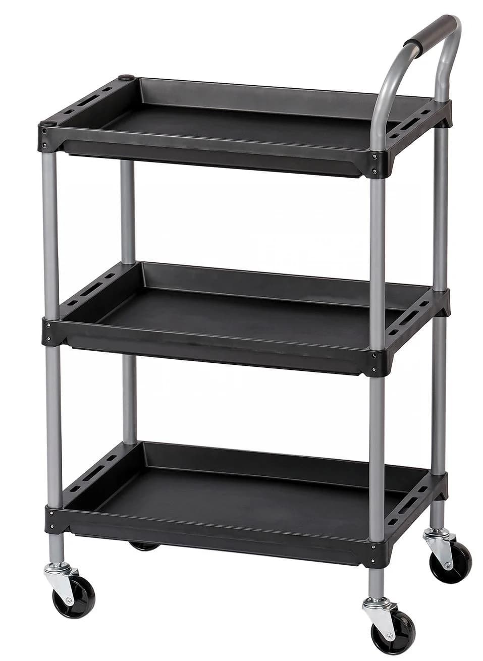 Тележка NORDBERG T12 — 3 пластиковые полки 600×400 мм нагрузка 15 кг/полку лёгкая