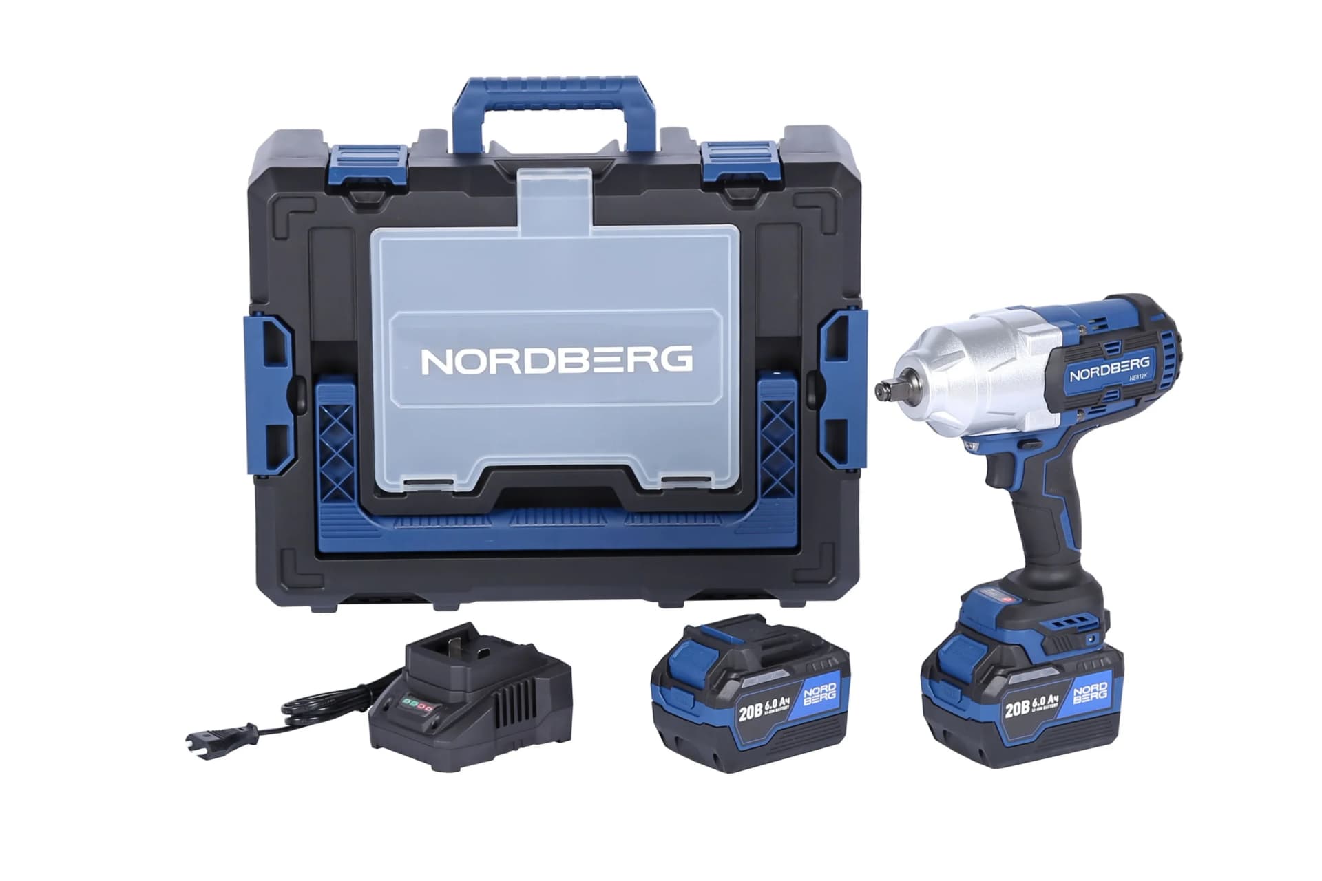 Гайковерт аккумуляторный NORDBERG NE812K — 1/2″, 1700 Нм, 6 Ач