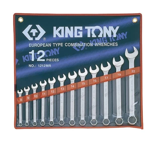 Набор комбинированных ключей King Tony 1212MR в пластиковом кейсе