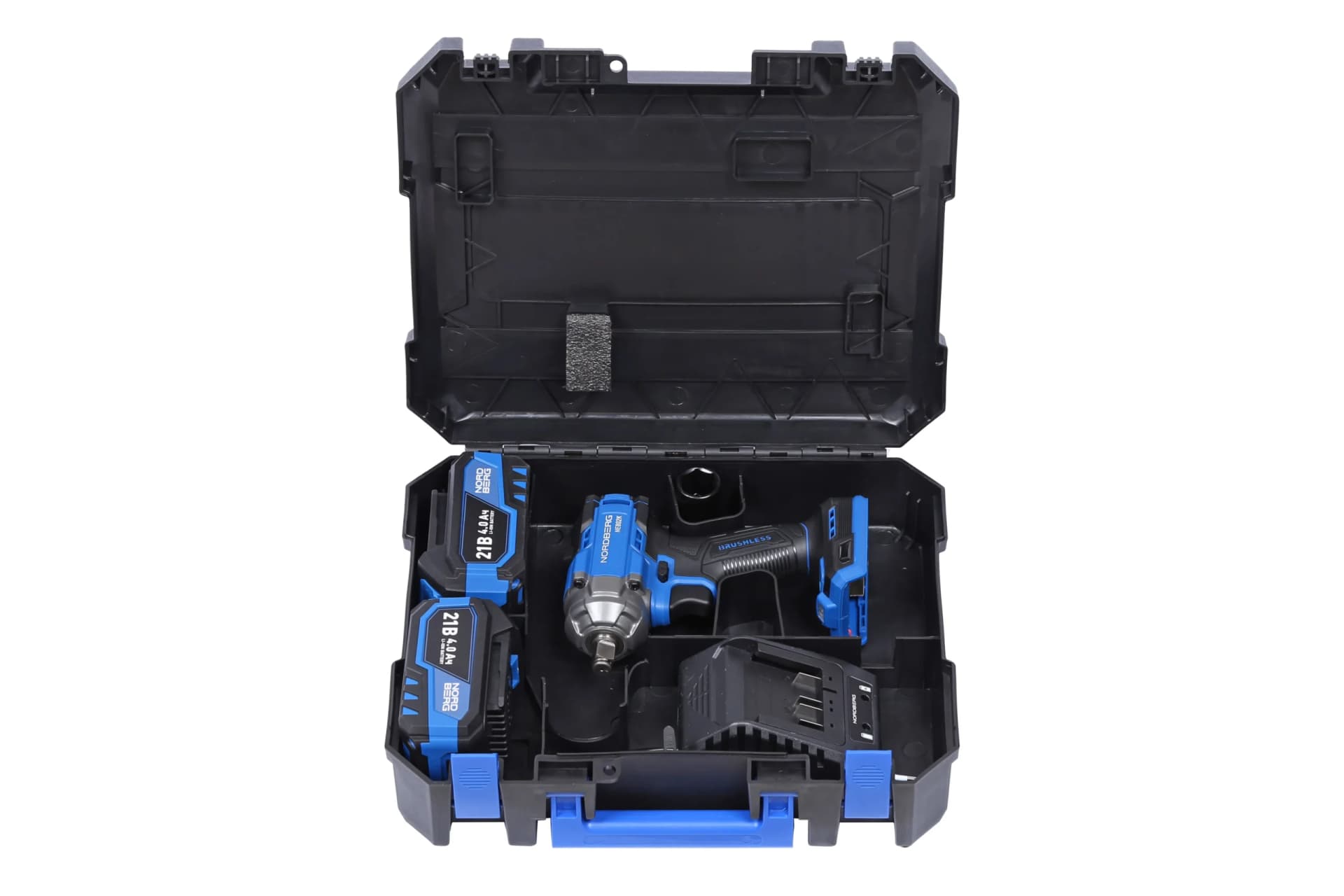 Гайковерт аккумуляторный NORDBERG NE802K — 1/2″, 500 Нм, 21 В