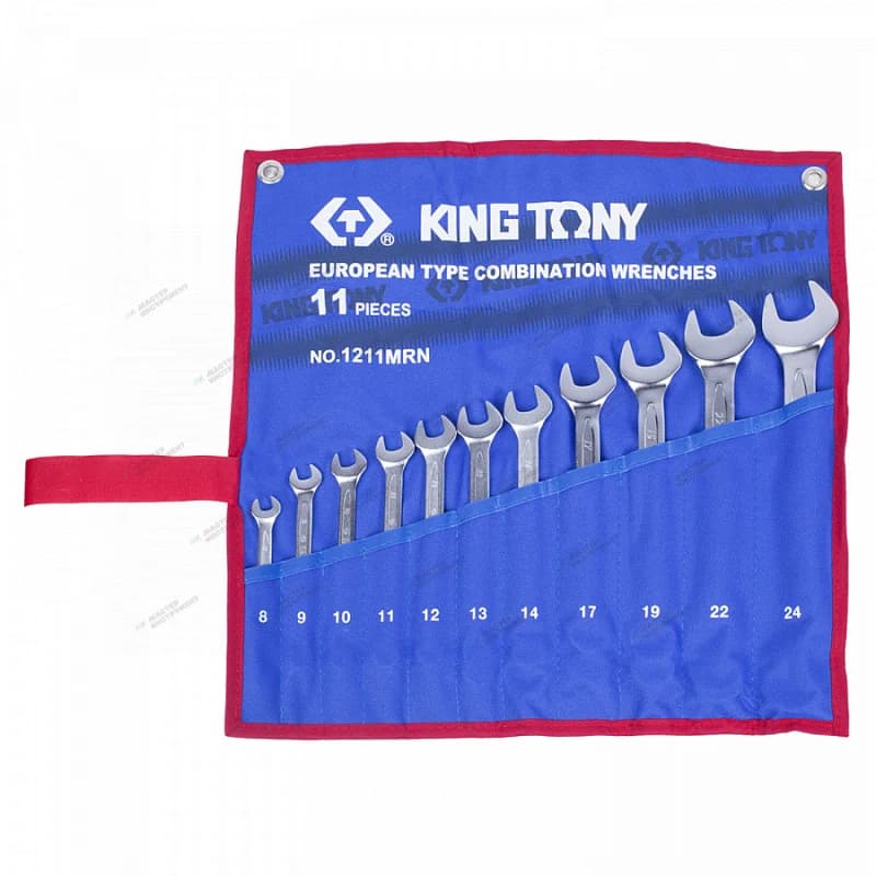 Набор комбинированных ключей King Tony 1211MRN в чехле