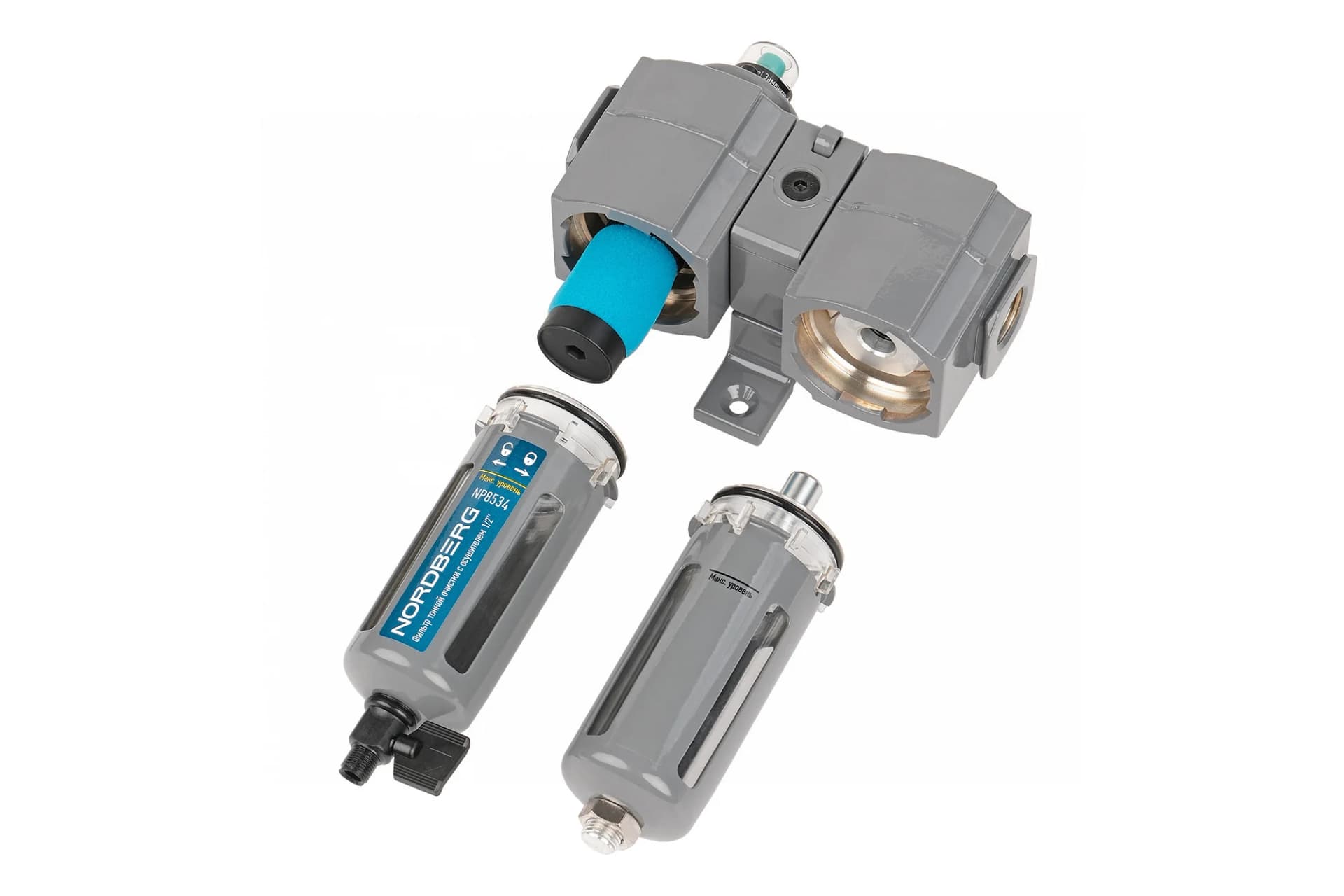 Фильтр воздушный тонкой очистки NORDBERG NP8534 — 0,01 мкм + осушитель, 1/2″