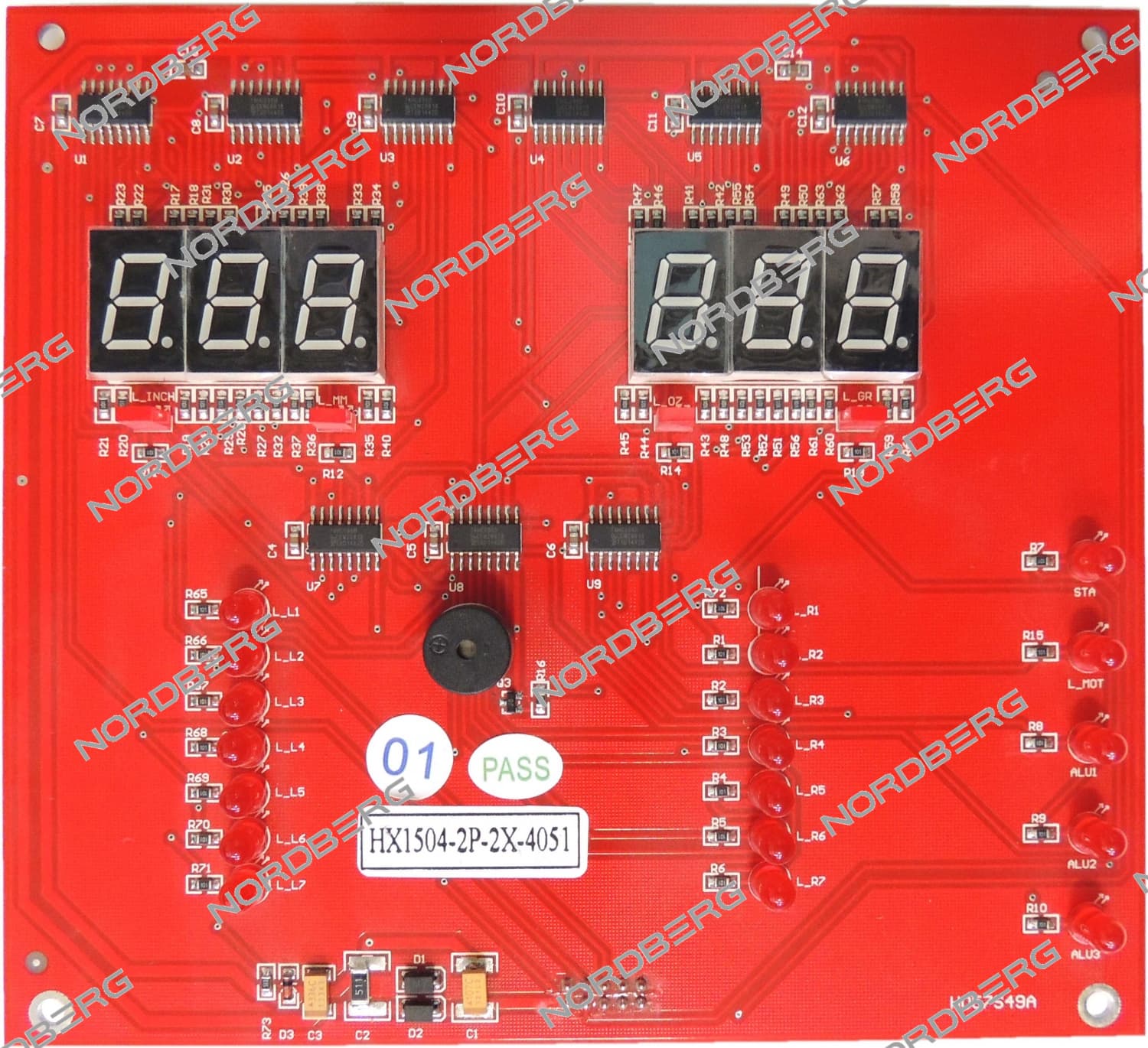 Плата дисплея NORDBERG B-01-1210002 для балансировочного станка