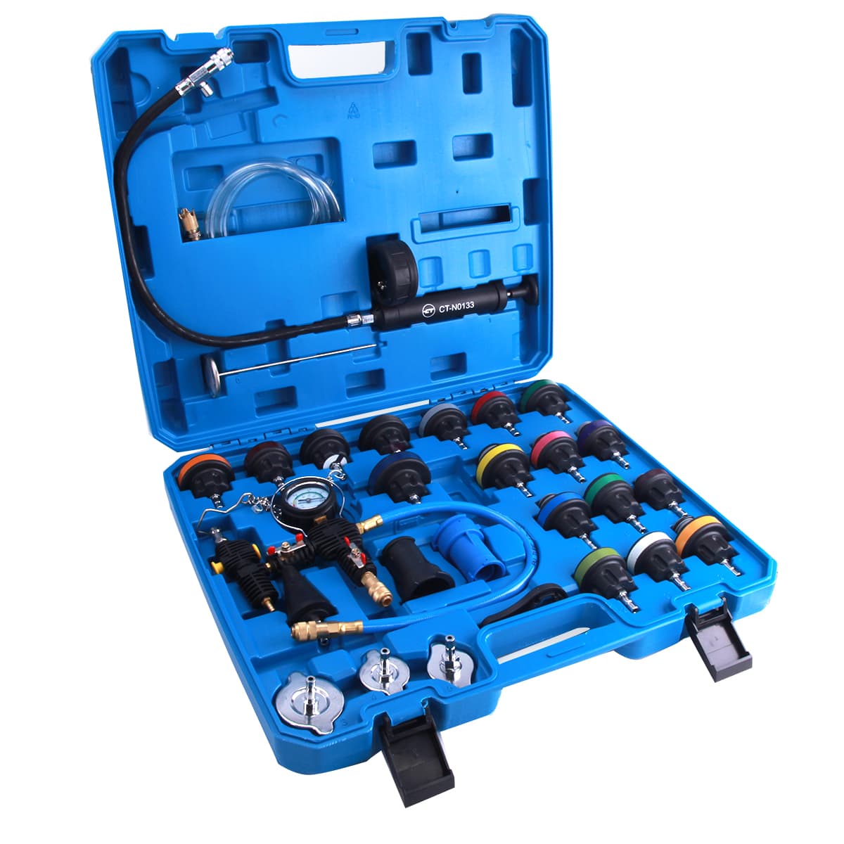 Комплектация набора Car-Tool CT-N0133 для диагностики утечек антифриза