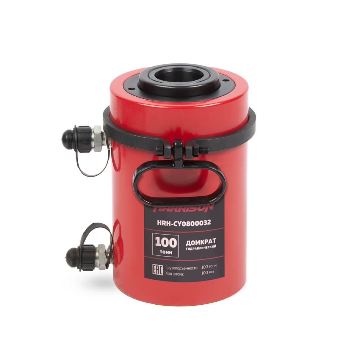 HRH-CY0800032 Гидравлический домкрат с полым штоком, двуполостной 100 тонн, 100 мм