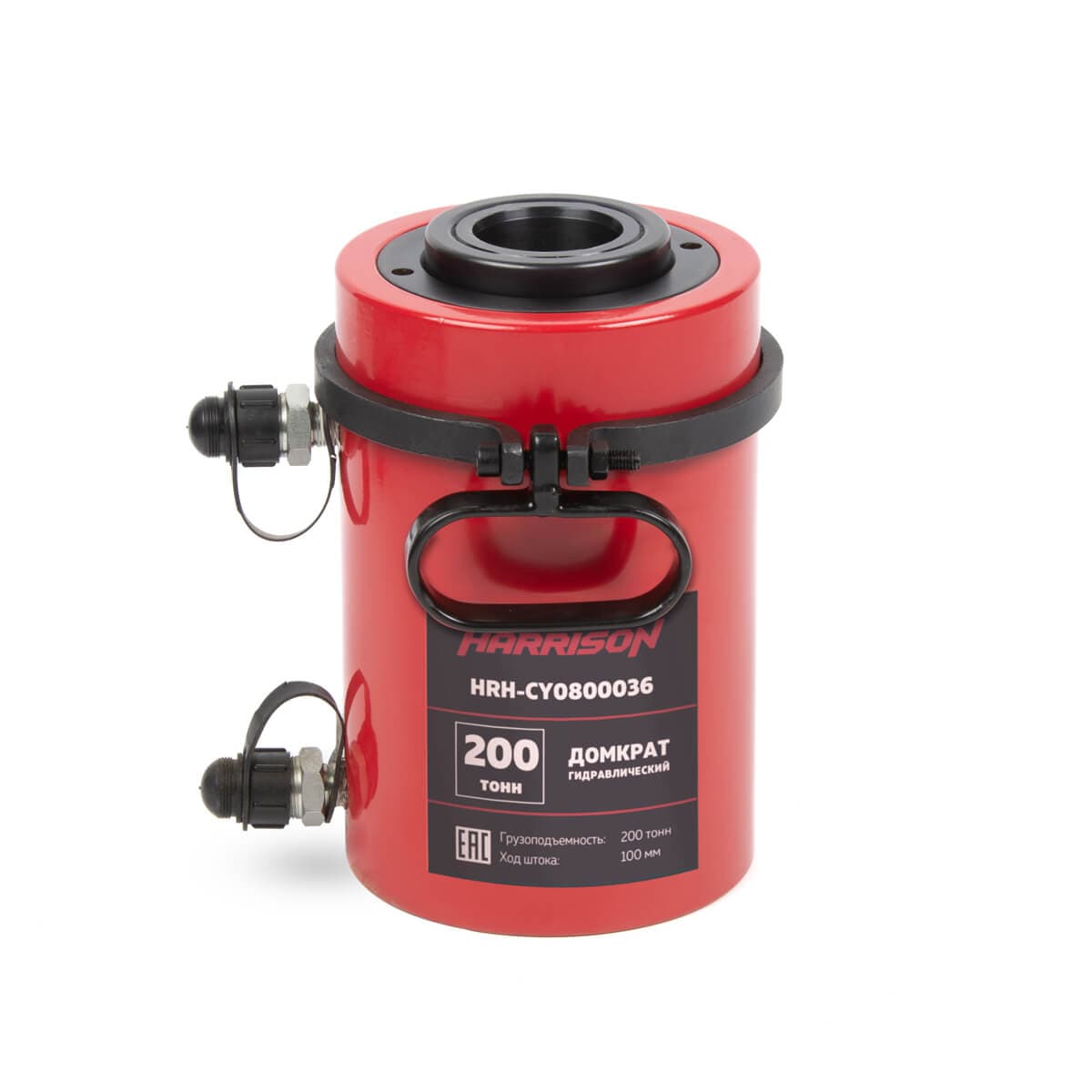 HRH-CY0800036 Гидравлический домкрат с полым штоком, двуполостной 200 тонн, 100 мм