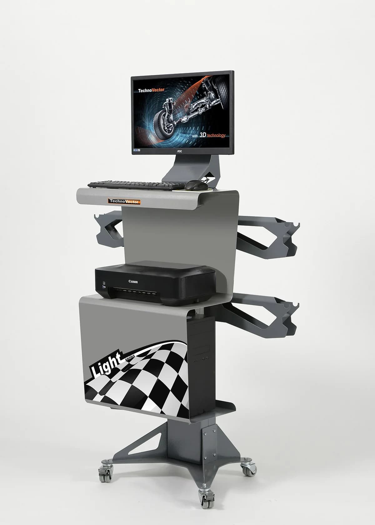 Стенд сход-развал 3D ТехноВектор 7 Truck 7204 HT MC2 — мобильный, 2 оси