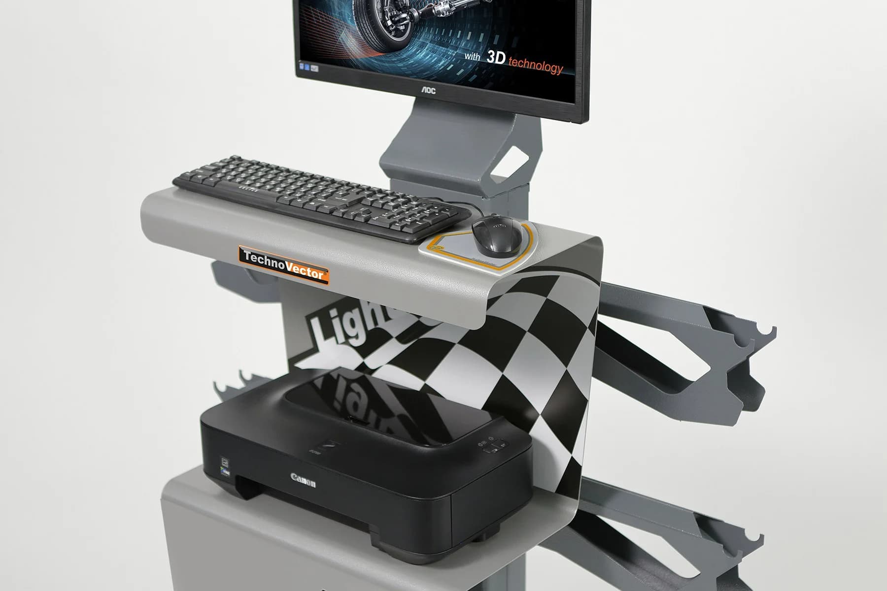 Стенд сход-развал 3D ТехноВектор 7 Truck 7204 HT MC2 — мобильный, 2 оси