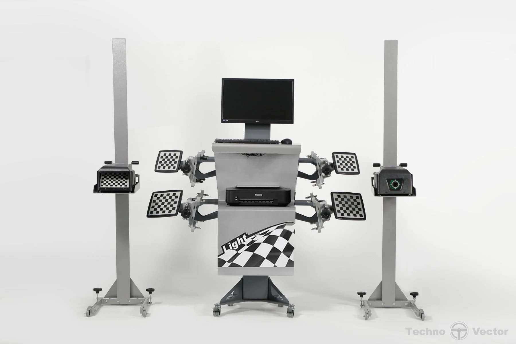 Мобильный стенд сход-развал ТехноВектор 7202 MC — общий вид