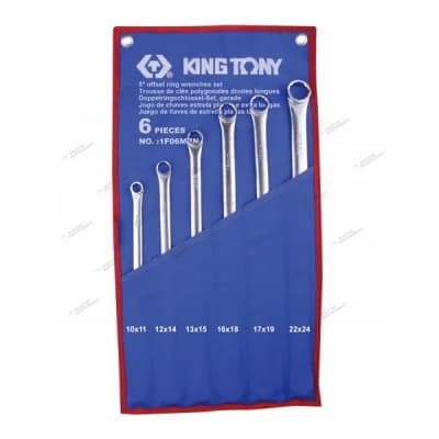 Набор удлинённых накидных ключей King Tony 1F06MRN в кейсе
