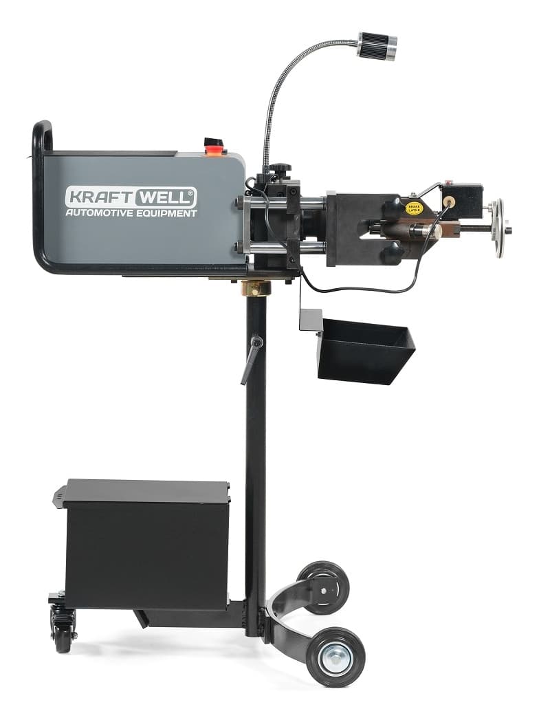 KraftWell KRW802DB Станок для проточки тормозных дисков и барабанов со снятием и без