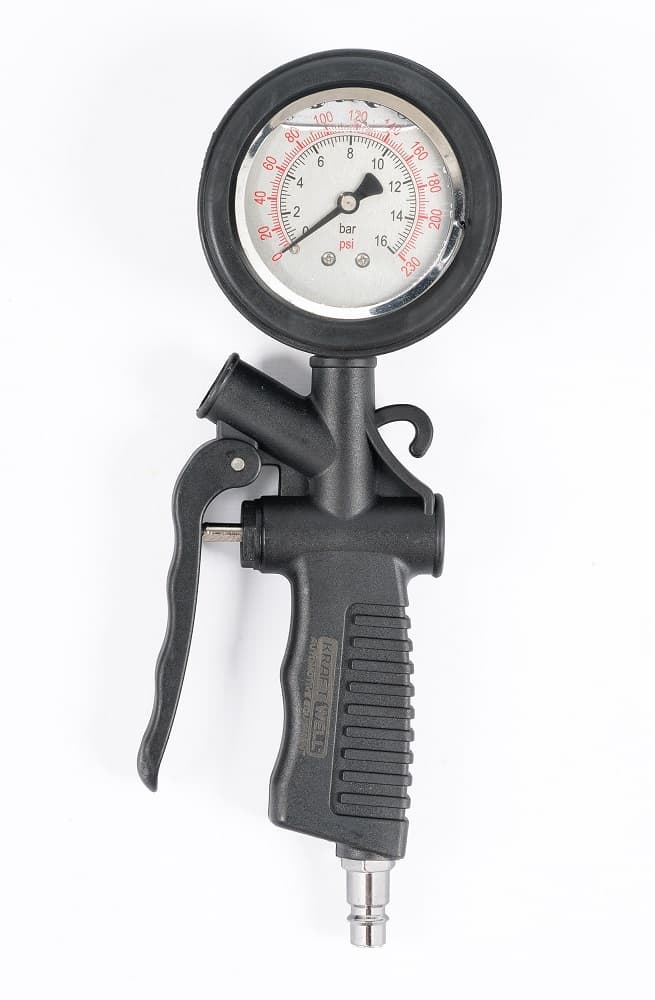 Пистолет для накачки шин KraftWell KRWTG-A2 с аналоговым манометром