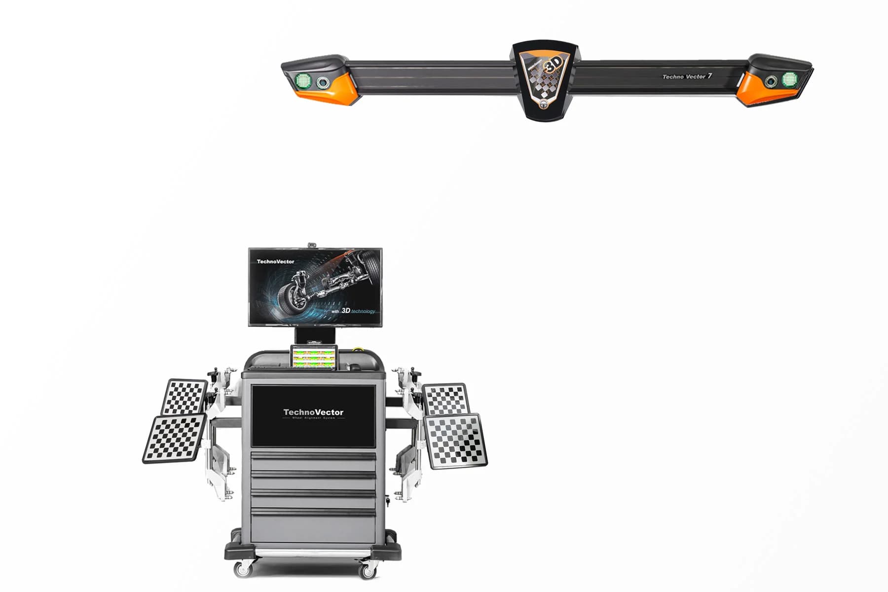 Стенд сход-развал ТехноВектор P 7202 KAB настенный — общий вид