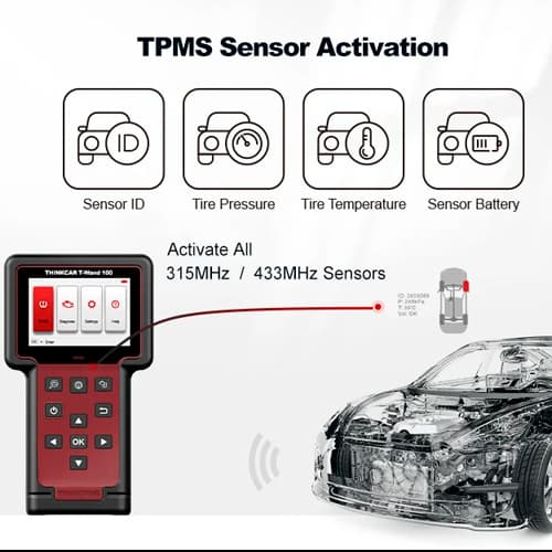 3,5″ Сканер датчиков TPMS Thinkcar T-wand 100
