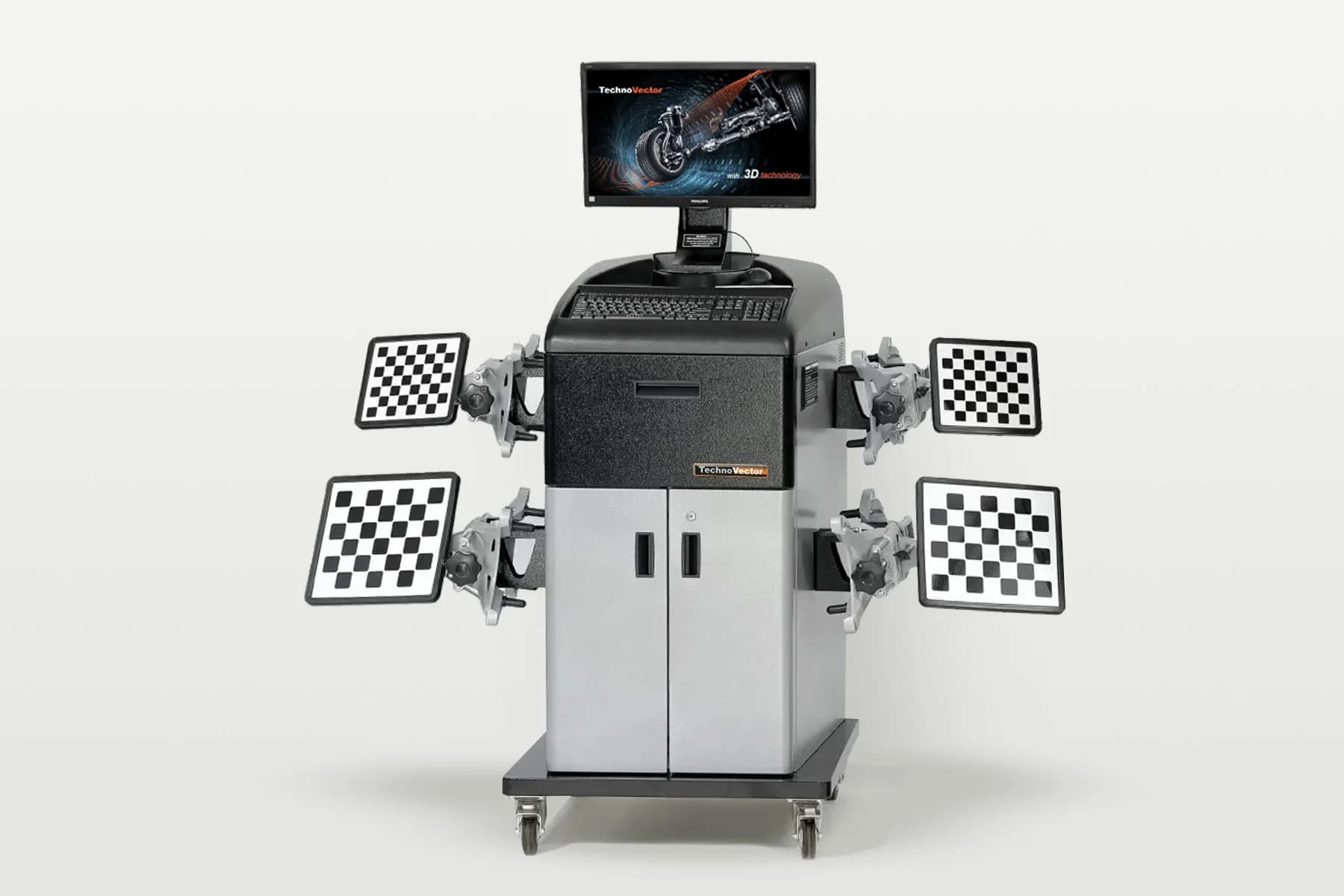 Стенд сход-развал 3D ТехноВектор 7 Truck T 7204 HT MC2 — мобильный, 2 оси