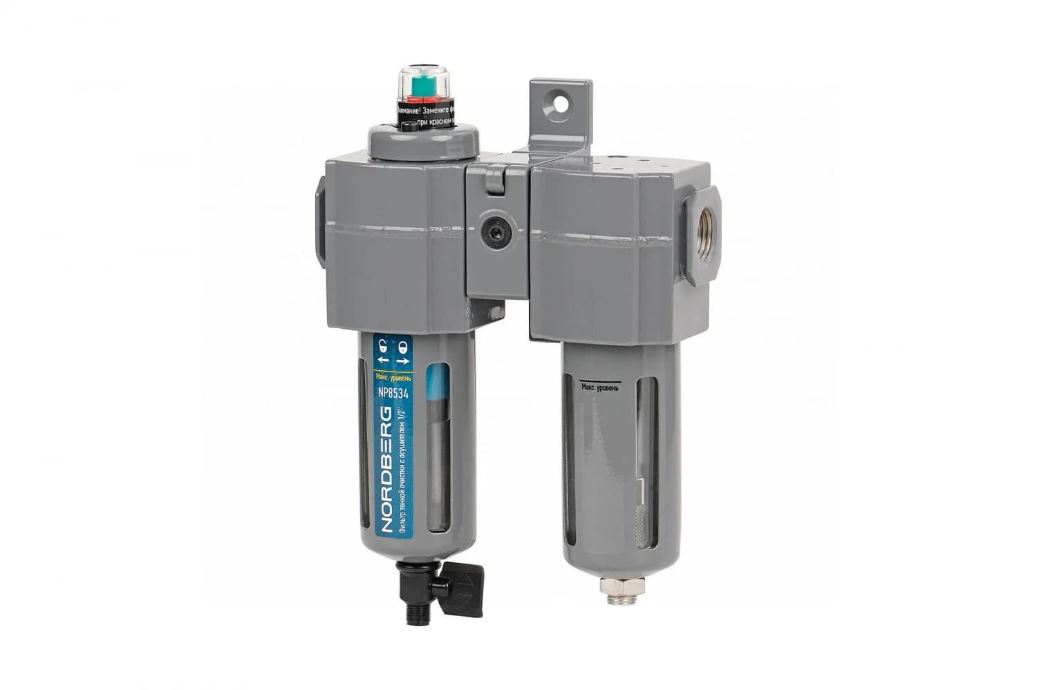 Фильтр воздушный тонкой очистки NORDBERG NP8534 — 0,01 мкм + осушитель, 1/2″