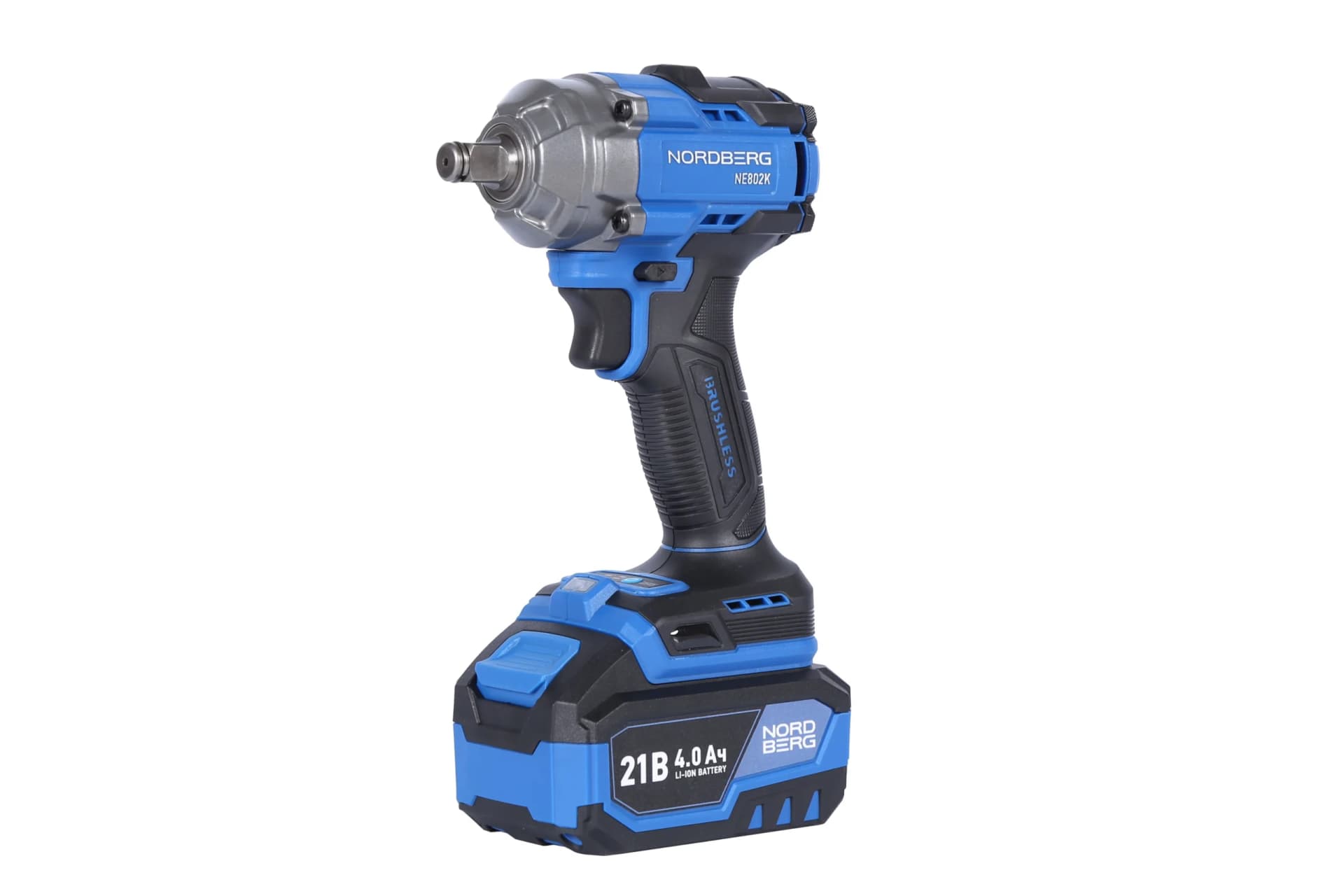 Гайковерт аккумуляторный NORDBERG NE802K — 1/2″, 500 Нм, 21 В