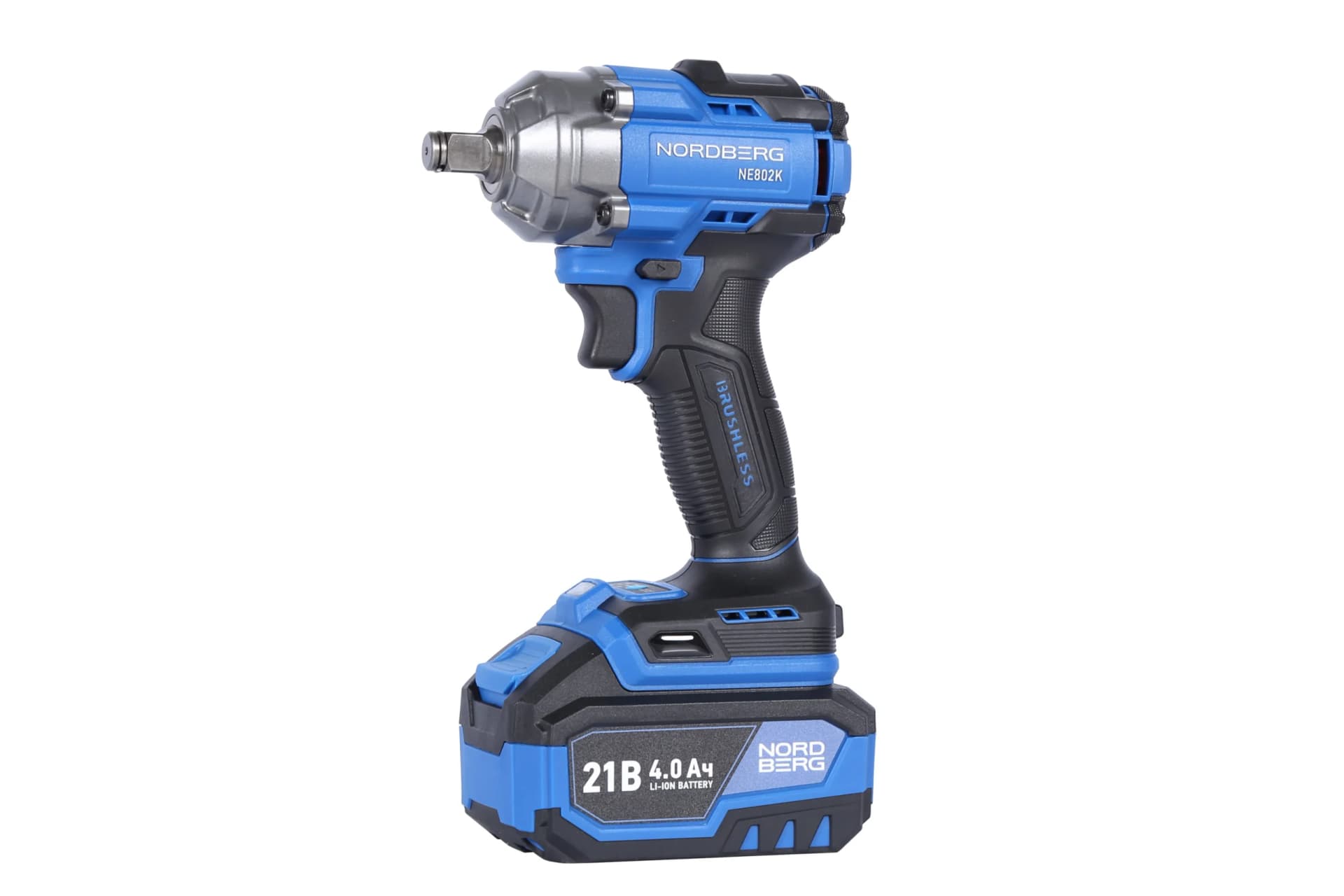 Гайковерт аккумуляторный NORDBERG NE802K — 1/2″, 500 Нм, 21 В