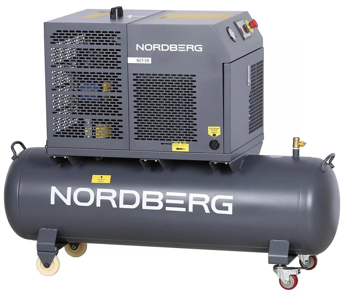 Компрессор винтовой Nordberg NCF5R — 4 кВт / 10 бар / ресивер 180 л