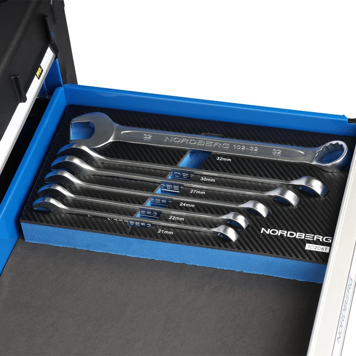 Набор ключей комбинированных Nordberg 10206T — 21–32 мм, ложемент, 6 предметов