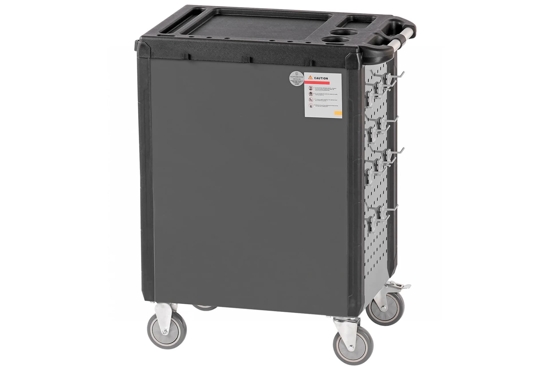 Тележка NORDBERG T6N — 6 ящиков нагрузка 350 кг замок в каждом ящике серая 800×470×980 мм