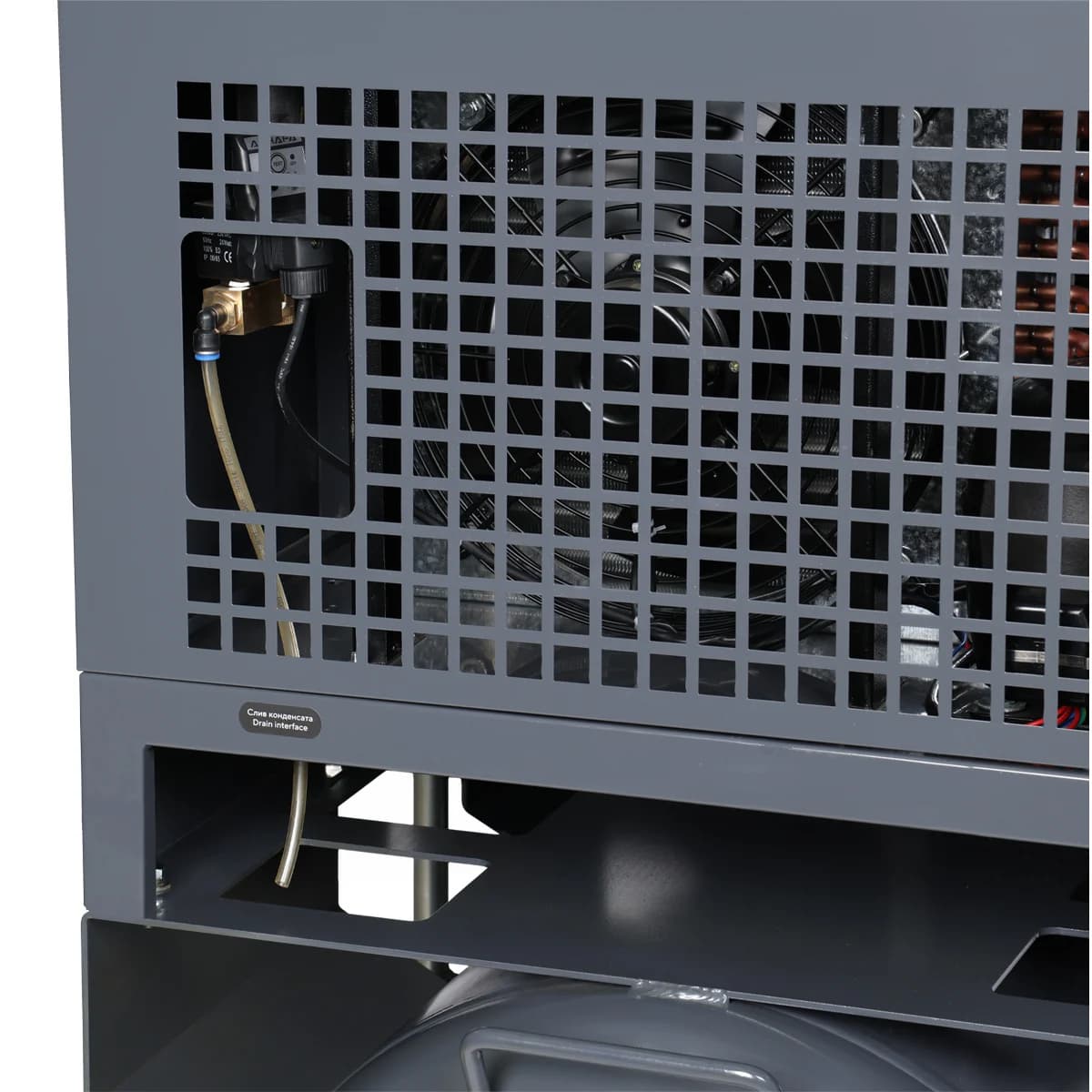 Компрессор винтовой, 11 кВт, 10 бар, 1550 л/мин, ресивер 410 л, с частотным преобразователем, осушитель