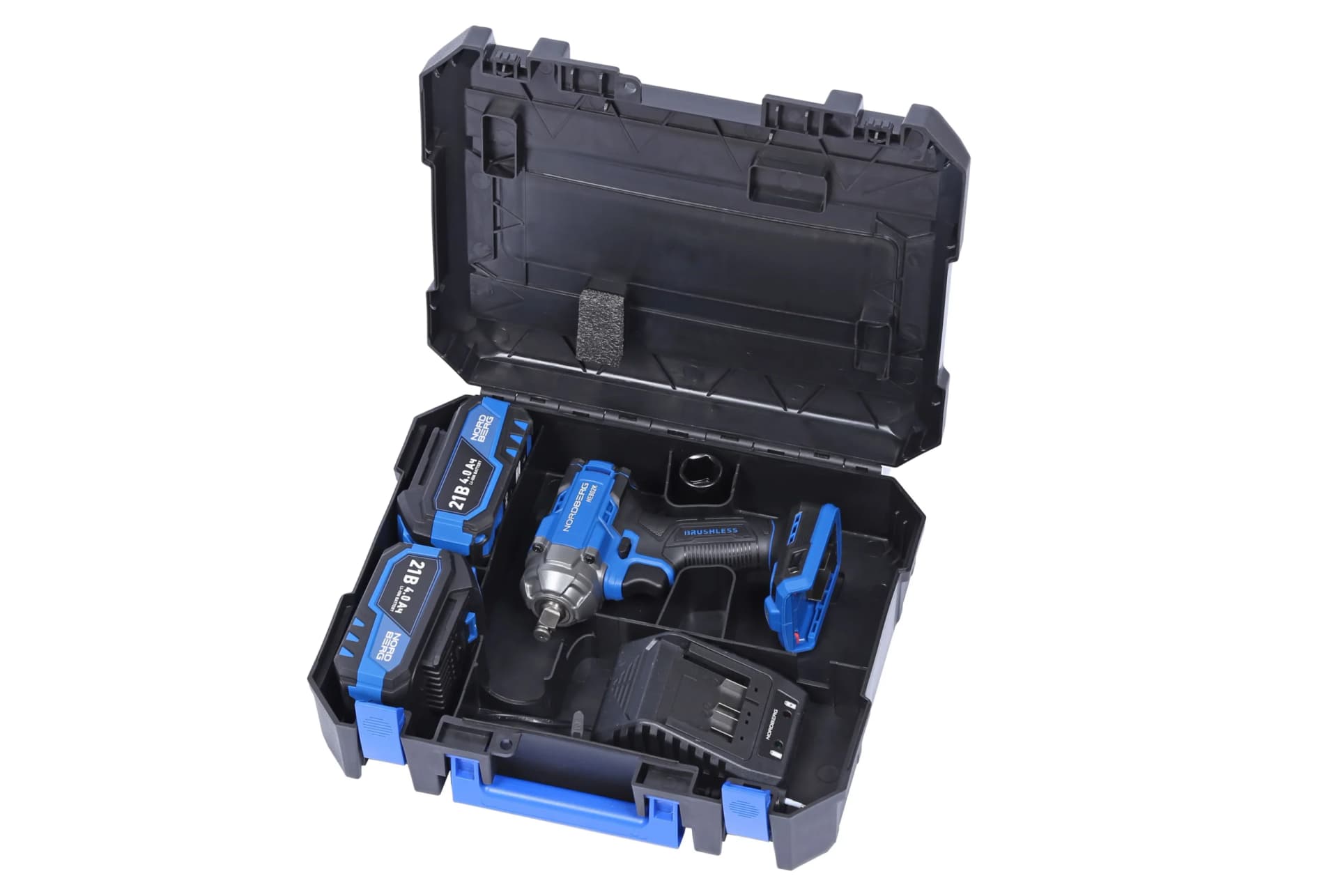 Гайковерт аккумуляторный NORDBERG NE802K — 1/2″, 500 Нм, 21 В