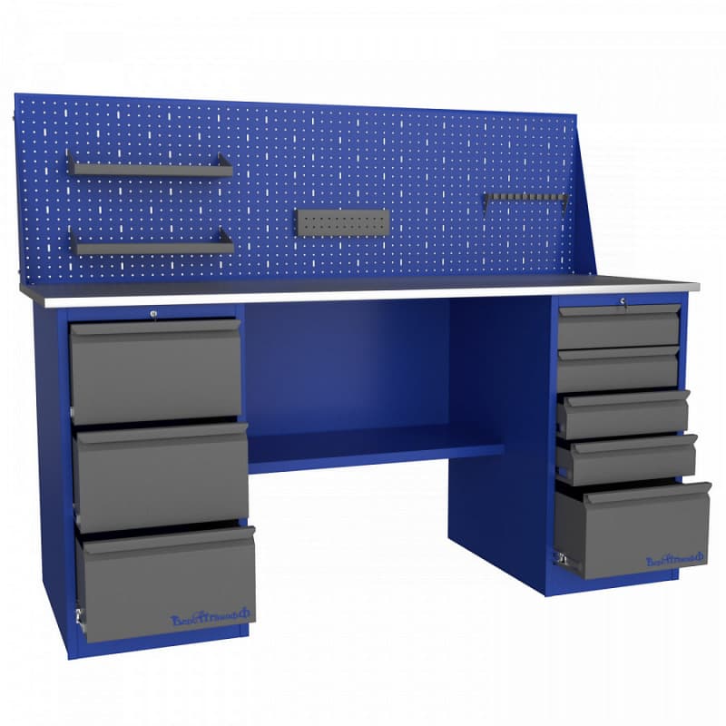 Верстак PROFFI (v.2) 218 Д3 Д5 Э с оцинкованной столешницей