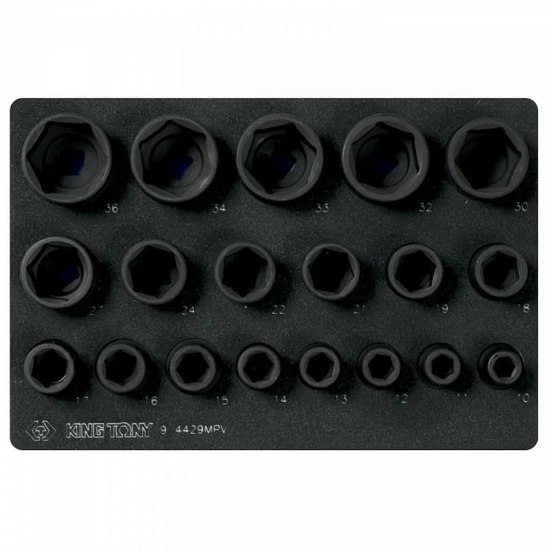 Набор ударных головок King Tony 9-4429MPV в ложементе