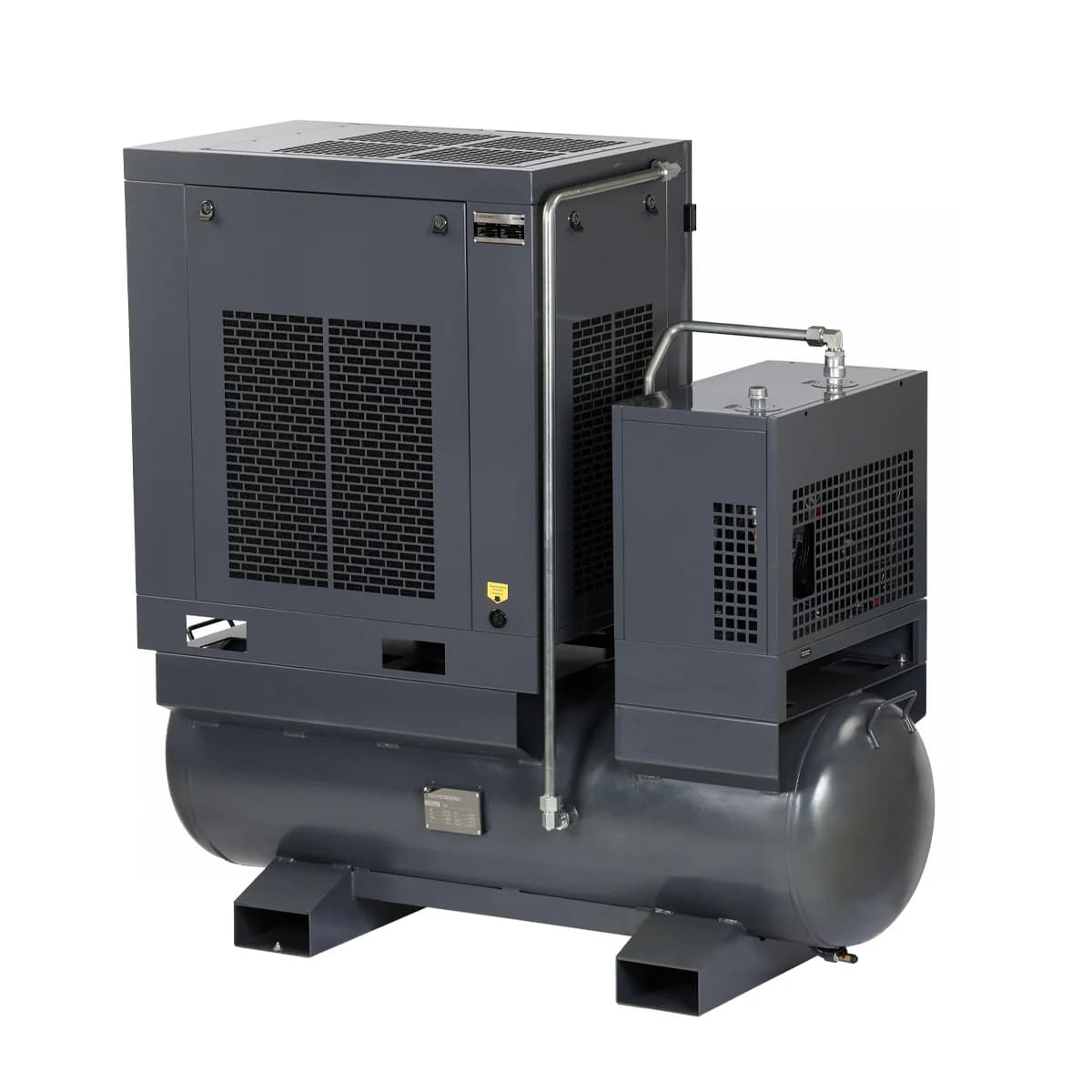 Компрессор винтовой, 11 кВт, 10 бар, 1550 л/мин, ресивер 410 л, с частотным преобразователем, осушитель