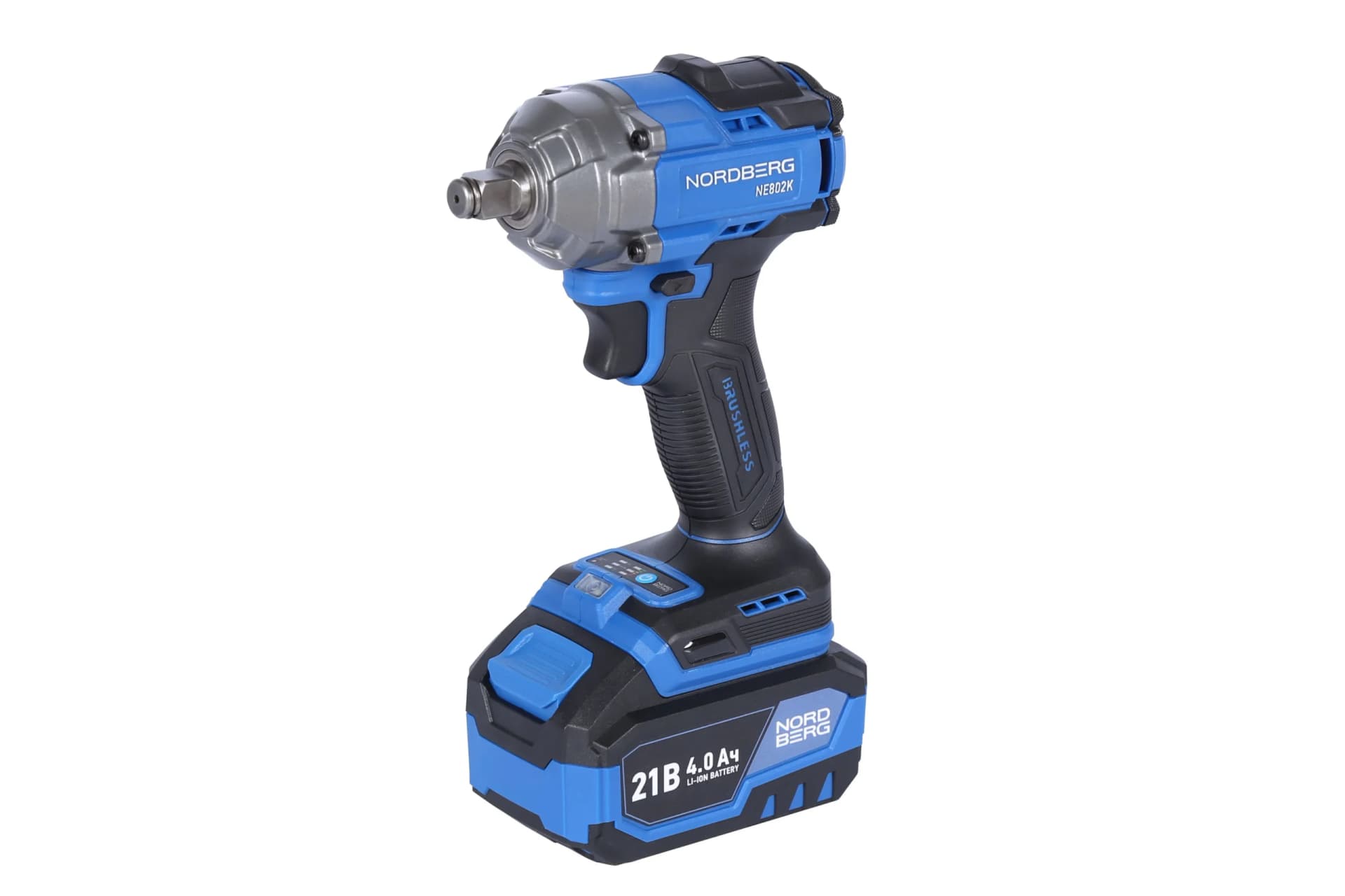 Гайковерт аккумуляторный NORDBERG NE802K — 1/2″, 500 Нм, 21 В