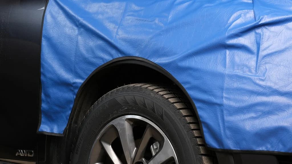 Накидка защитная Крыло-Бампер-Крыло на кроссовер, синяя