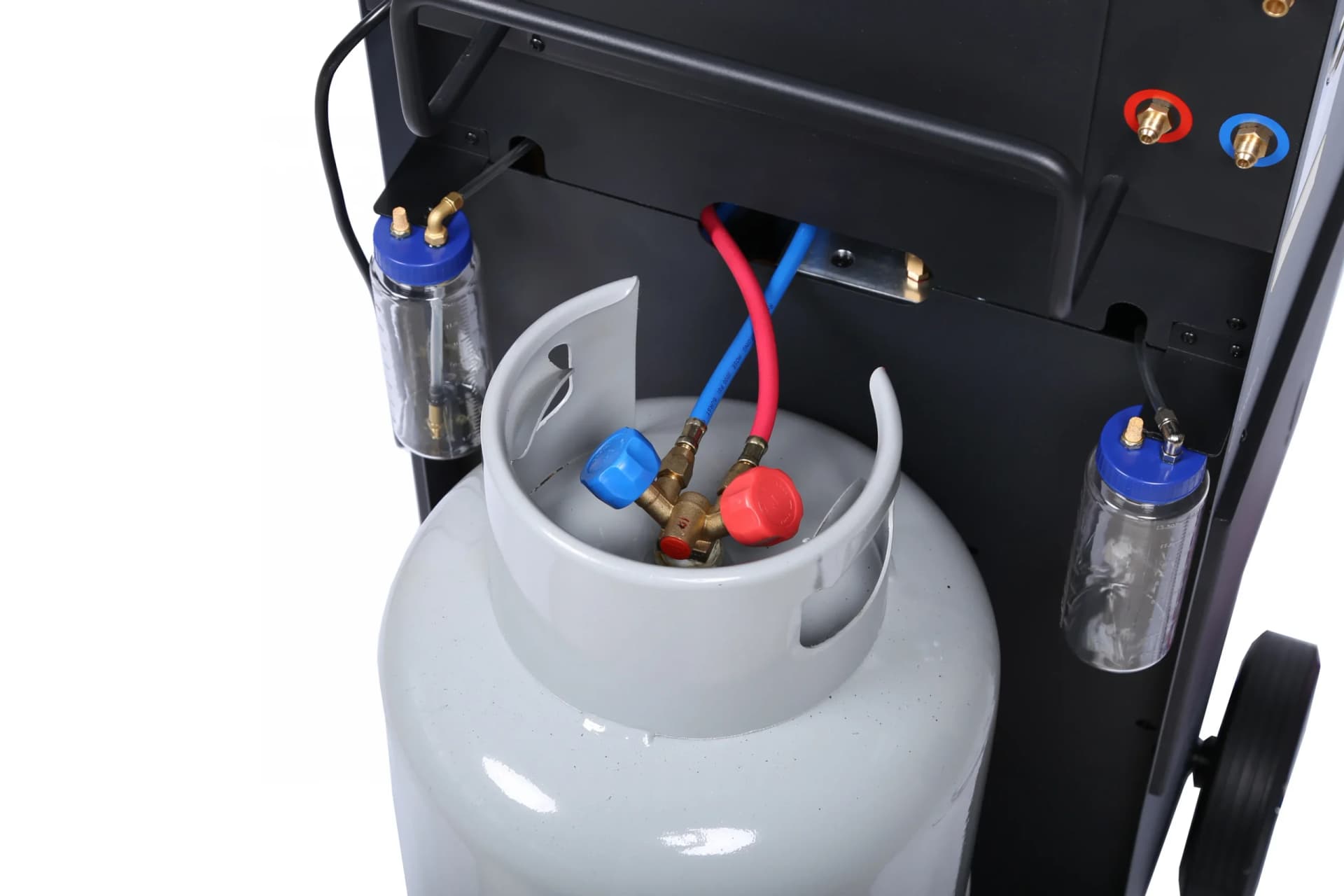 Установка автомат для заправки кондиционеров автобусов с ручным впрыском масла