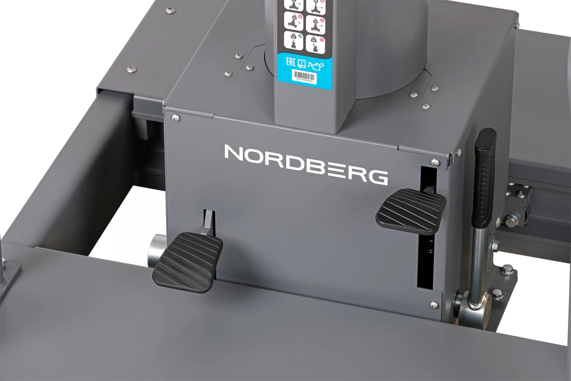 Домкрат канавный NORDBERG N601T — пневмогидравлический телескопический 15 т подъём 2 210 мм