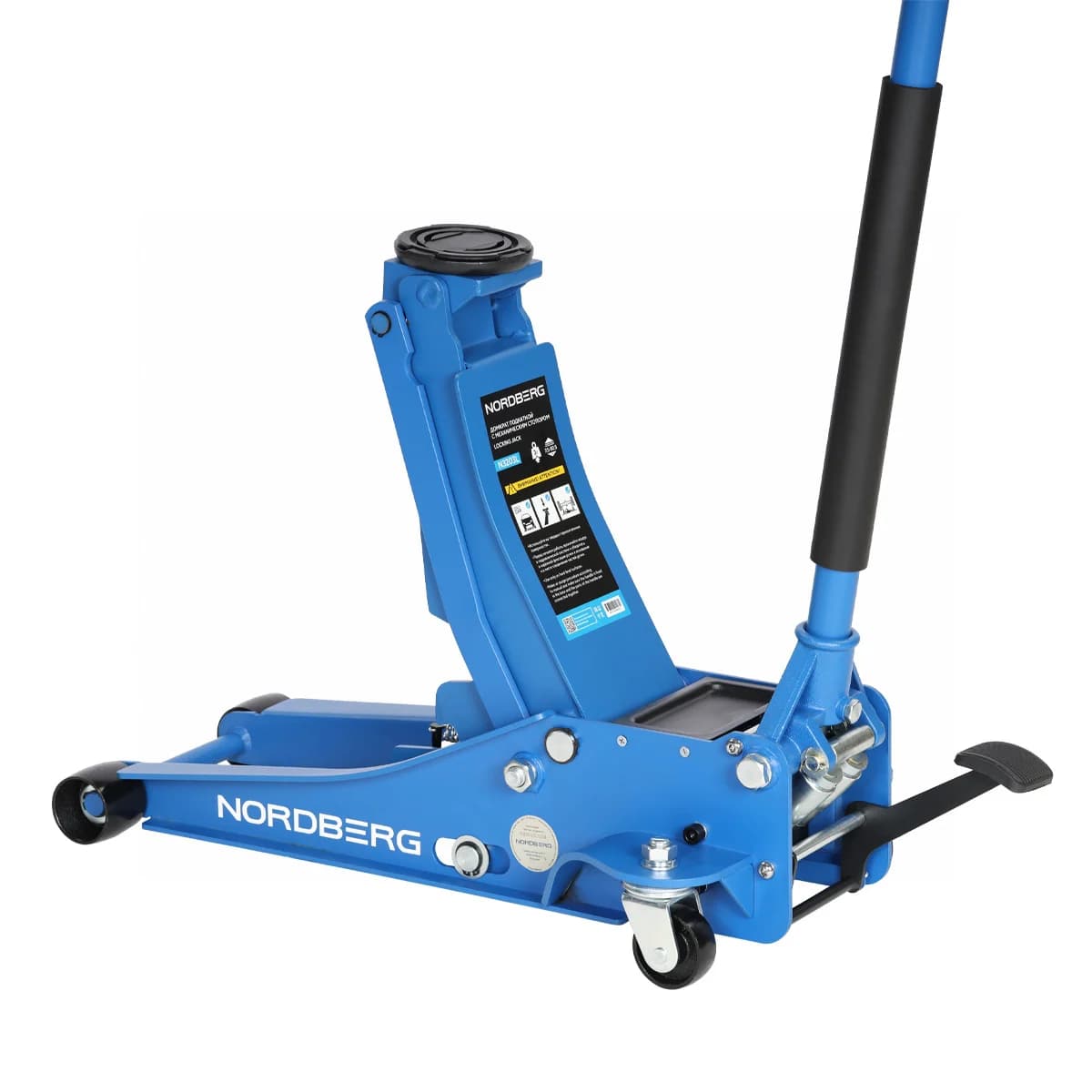 Домкрат подкатной NORDBERG N3203L — 3 т, стопор, подхват 7,5 см