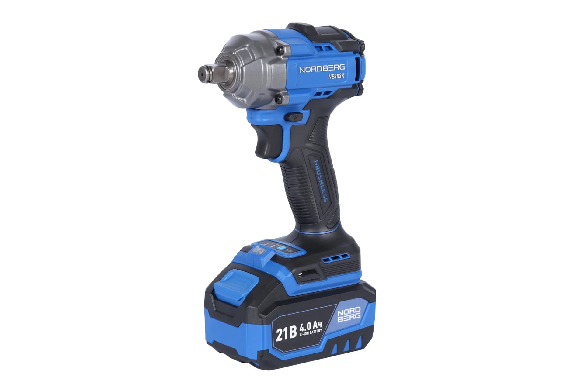 Гайковерт аккумуляторный NORDBERG NE802K — 1/2″, 500 Нм, 21 В