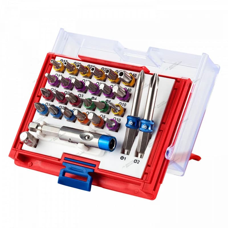 Набор бит 1/4 дюйма в пластиковом кейсе