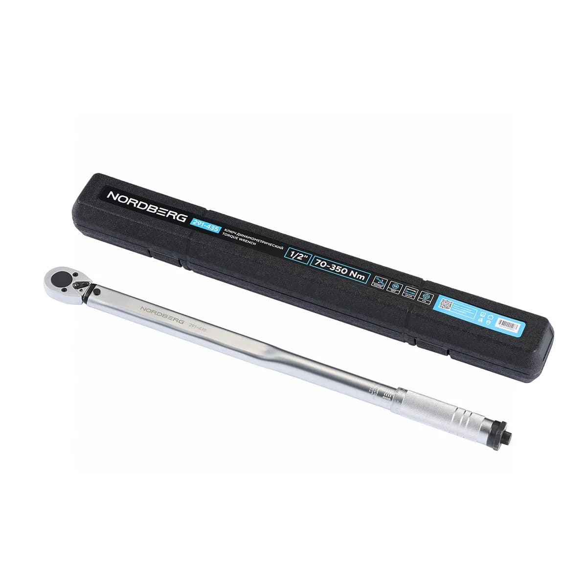 Динамометрический ключ NORDBERG 291-435 в пластиковом кейсе