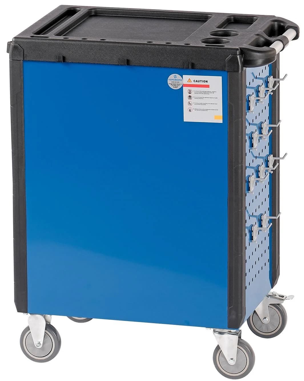Тележка NORDBERG T6N — 6 ящиков нагрузка 350 кг замок в каждом ящике синяя 800×470×980 мм