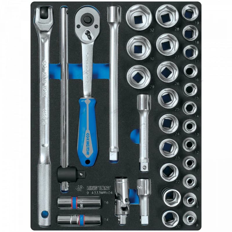 Набор торцевых головок KING TONY 9-4333MRV04 в ложементе