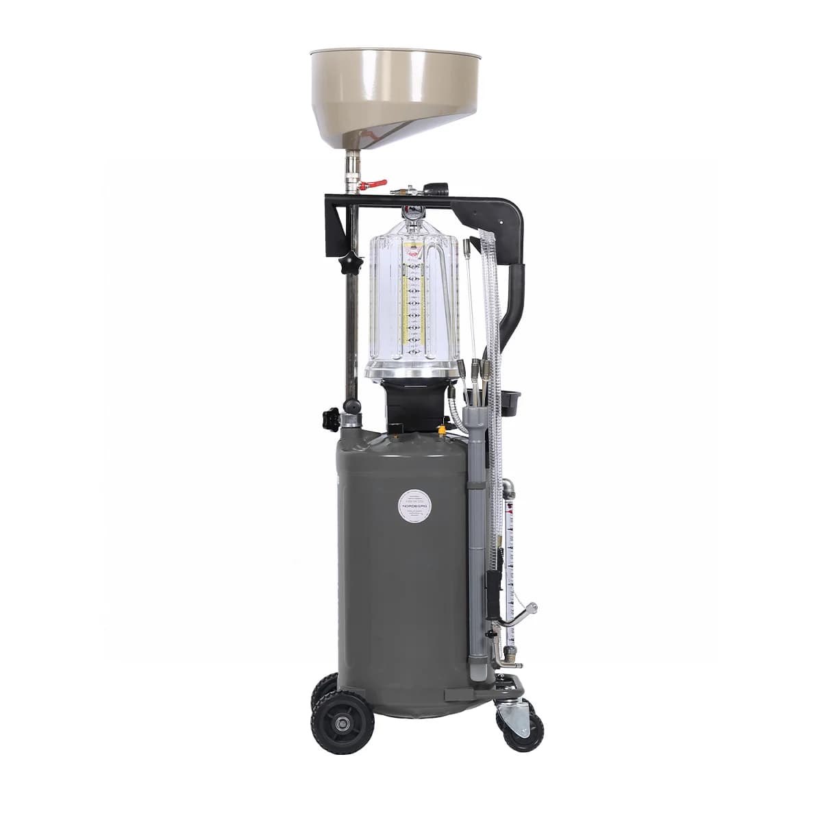 Установка для сбора масла Nordberg 2380G — пневматическая, 80 л, серая